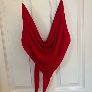 Chic Red Women's Crop Tube Top